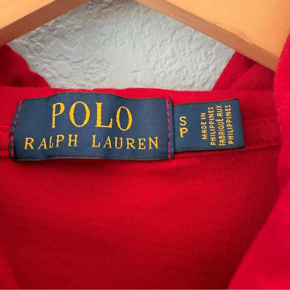 Vintage Polo Ralph Lauren Polo Alpine Ski Bear Y2K Red Long Sleeve Hood - Picture 5 of 12